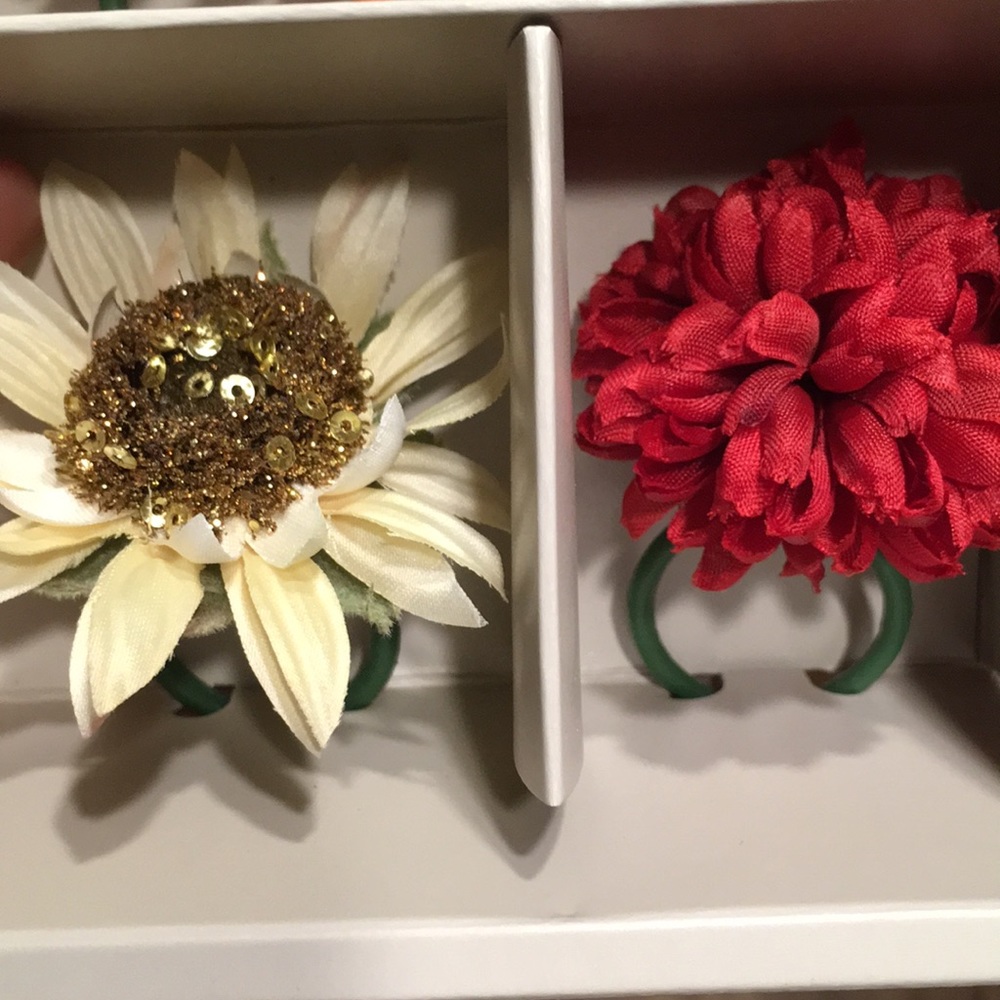 NIB Pier 1 Imports Floral Bouquet Drink Charms - Picture 6 of 6